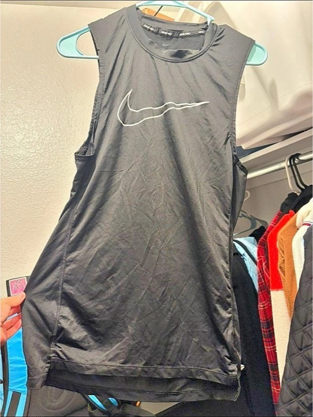 Nike Pro Dri-FIT Slim Sleeveless Top Black Small